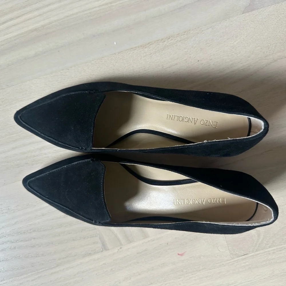 Enzo Angiolini Black Pointed Flats - Picture 1 of 4
